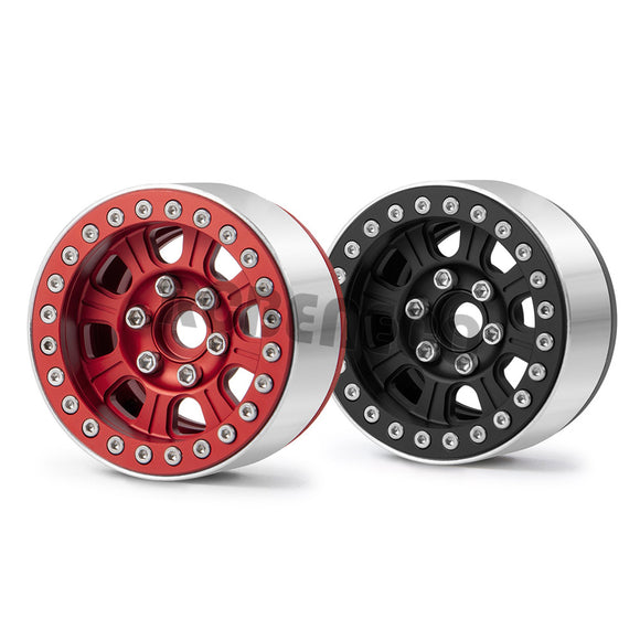 4Pcs 1.9 Inch Alloy Beadlock Wheel Rims For 1/10 RC Crawler – Fits SCX10, TRX-4, D90, Wraith